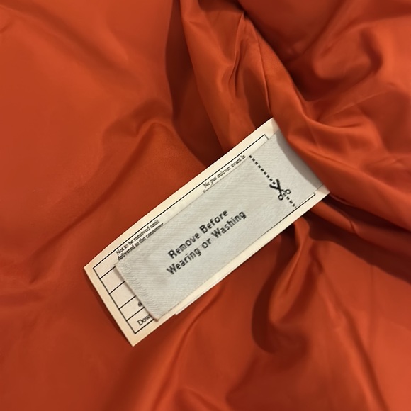 J.Crew Rust Orange Quilted Down filled vest zip pockets women size XS - Picture 7 of 8